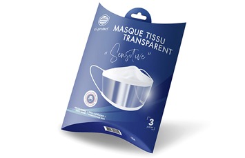 Nouveau format : le masque transparent est disponible en boite de 3